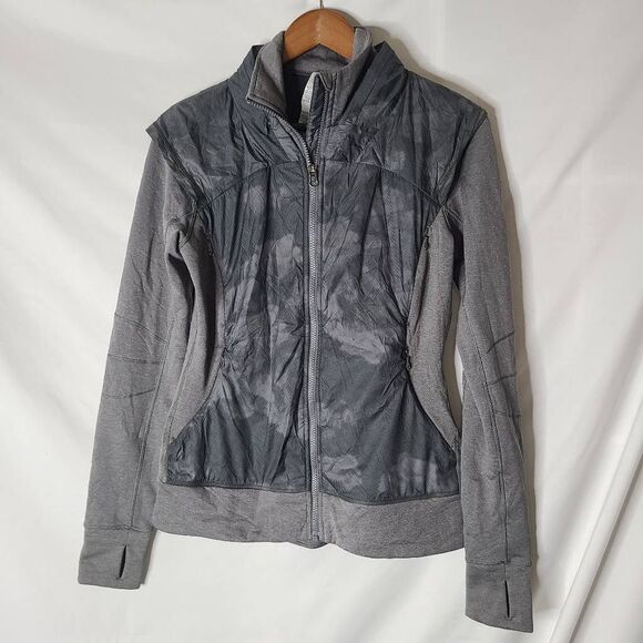Lululemon Snug Sprinter Jacket in Heathered Slate / Dream Rose Slate Black sz 8‎ - Picture 1 of 6